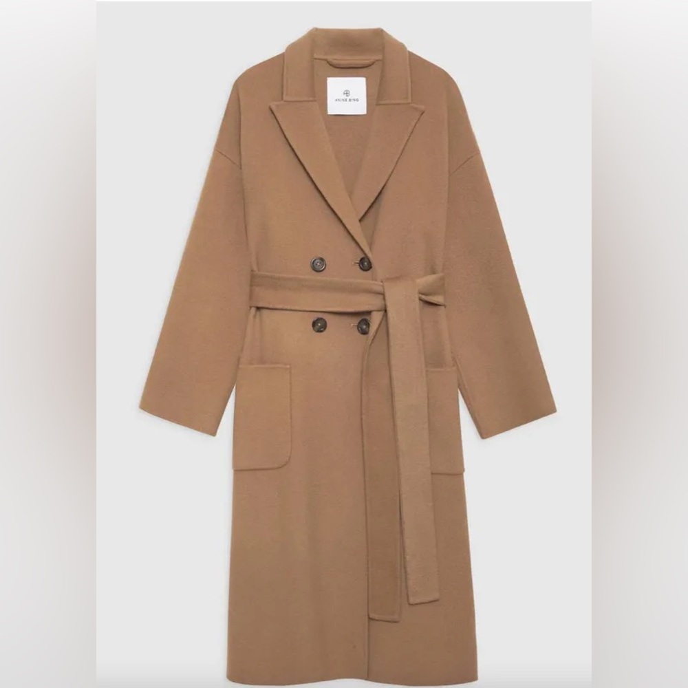 Anine Bing DYLAN COAT - CAMEL CASHMERE BLEND